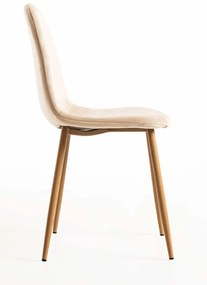 Set van 4 Teok Fluwelen Stoelen
