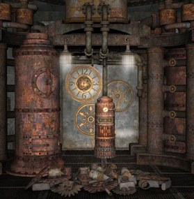 Ilustratie Steampunk boiler room, Ellerslie77