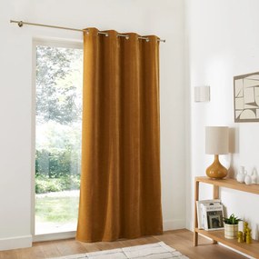 Gordijn in chenille fluweel met oogjes, Calda
