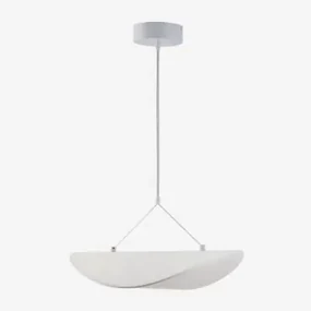 Zelvon Stoffen Led Plafondlamp Wit & ↔︎ 40 Cm - Sklum