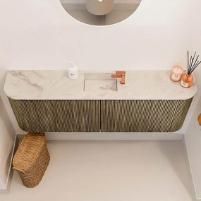 Mondiaz Joya DLux 125cm toiletmeubel ronding links/rechts dusk met wastafel faye midden 1 kraangat frappe