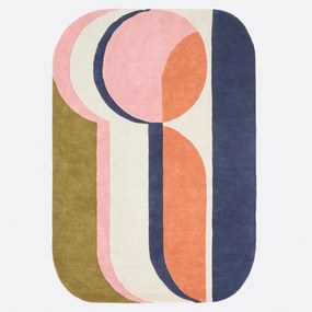 Geometrisch vloerkleed van 100% katoen