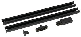 Moderne 1-fase railsysteem zwart 50cm set van 2 - Iconic
