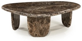 Lage Salontafel Bruin Marmer - 100 X 85cm.