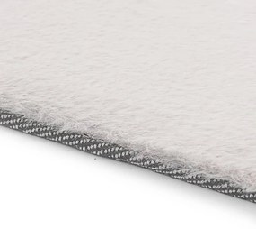 vidaXL Vloerkleed 120x160 cm kunstkonijnenbont grijs