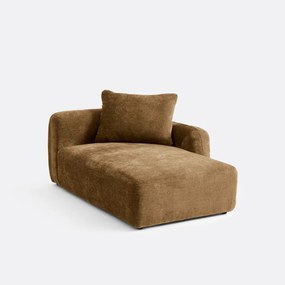 Recht longchair element, voor modulaire bank, in jacquard chenille, AMAD