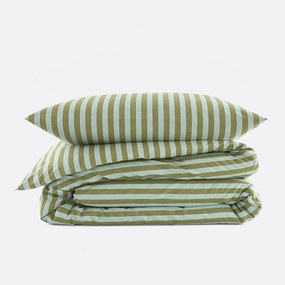 Bedset van 50% gerecycled katoen, Sacha groen