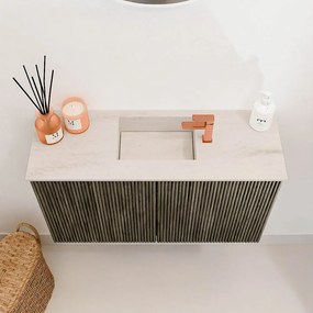 Mondiaz Joya DLux 70cm toiletmeubel shadow met wastafel faye midden 1 kraangat meli