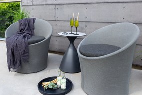 The Outsider Lounge/Balkon Set- Luuk - Zwart/Grijs - Tafel - 2 Kussens - The Outsider