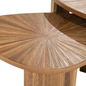Driehoekige Salontafels Van Teak - 69 X 49cm.