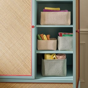 Set van 3 manden van reliëfstof, ITANG