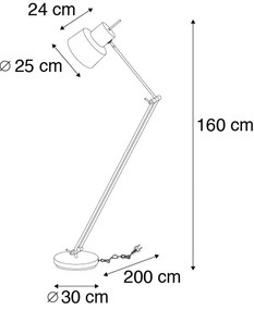 Retro vloerlamp zwart - Chappie Retro E27 Binnenverlichting Lamp