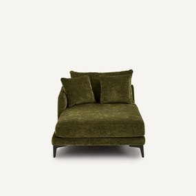 Longchair van fluweelmix, MODERNISTE, ontwerp Emmanuel Gallina
