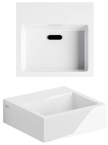 Clou Flush 1 fontein 28cm mineraalmarmer wit glans