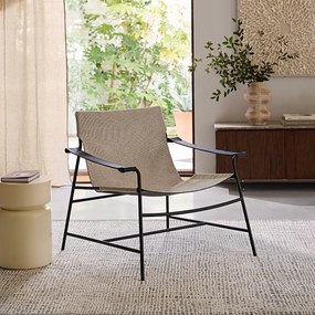 Bi-materiaal en stalen metalen fauteuil, Alonzo
