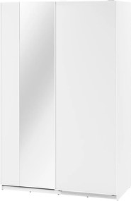 Kledingkast Fresno 134, Wit, 235x150x71cm, 169.5 kg, Kledingkast deuren: Schuivend