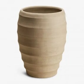 Buitenbloempot Van Cement Gabe Ø45 Cm - ↑70 Cm & Zandbruin - Sklum