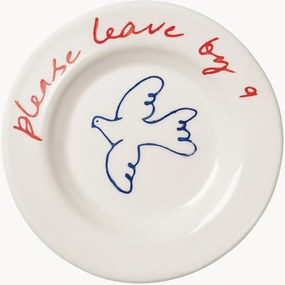 Handbeschilderd dessertbord Bird