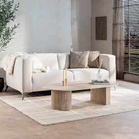 Salontafel Travertin Halve Maan Frame - 135 X 70cm.