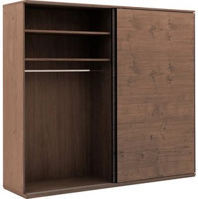 Goossens Excellent Kledingkast Nature, 250 cm breed, 223 cm hoog, 2 hout schuifdeuren
