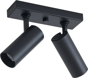 Moderne plafondlamp zwart incl. LED dimbaar 2-lichts - Tate