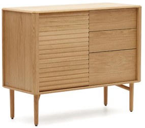 Kave Home Lenon Eiken Kastje Retro Design - 105x45x86cm.