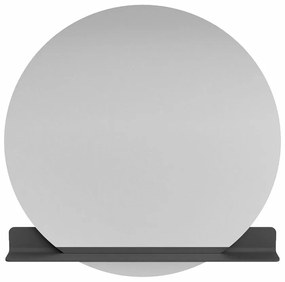 Mondiaz Spot spiegel rond Ø120cm met planchet dark grey