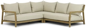 Hoek loungeset 5 personen Teak Old teak greywash  Santika Furniture Santika