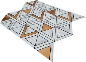 Zelfklevende Mozaïektegels Metaal | Driehoek Goud | 28,7×33,1 cm | Keuken, Bad &amp; WC