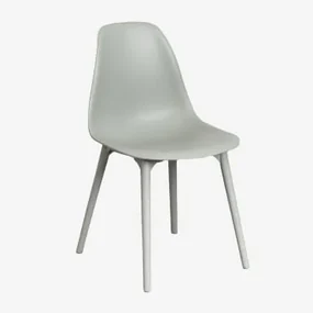 Set Van 4 Scand Polypropyleen Eetkamerstoelen Groen – Khaki - Sklum
