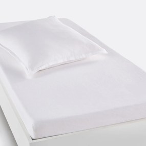 Hoeslaken in gewassen linnen, omslag 30 cm, Linot