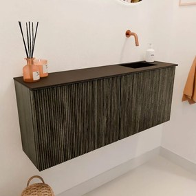 Mondiaz Joya 100cm toiletmeubel shadow met wastafel faye rechts zonder kraangat urban