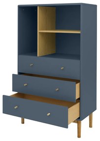 Tenzo Color Living Smalle Wandkast Blauw - 80x40x134.5cm.