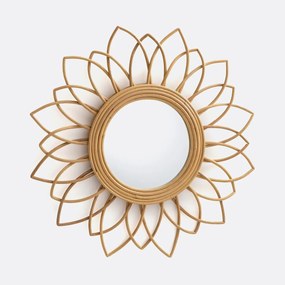 Spiegel in rotan, bloemvormØ65 cm Nogu