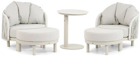 Bistroset 2 personen  Aluminium/rope Taupe Santika Furniture Santika