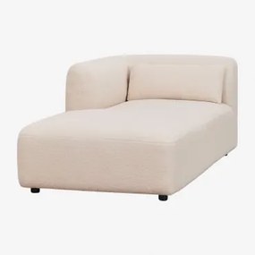 Linker Chaise Longue Voor Modulaire Bank Fogler Chenille Crème Beige - Sklum