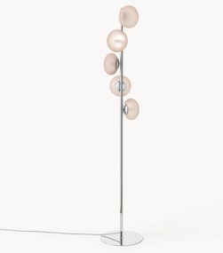 Vloerlamp Rosia van opaalglas