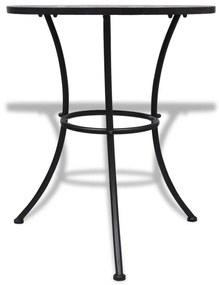 vidaXL Bistrotafel 60 cm mozaïek terracottakleurig en wit
