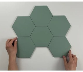 Cifre Ceramica Hexagon Timeless wand- en vloertegel - 15x17cm - 9mm - Zeshoek - Groen mat SW07311860-1