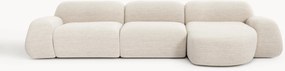 Modulaire bouclé hoekbank Wolke (4-zits)