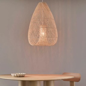 Hanglamp van gevlochten rotan, diameter 56 cm, TITOU