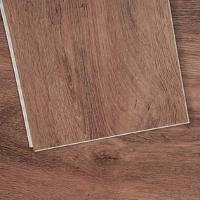 VEVOR Vloeren, Vinyl Vloertegels 1220 x 185 mm, 10 Stuks, 5,5 mm Dik, In elkaar grijpend, Donkerbruine Houtkleur, Doe-het-zelf Vloeren voor Keuken, Eetkamer, Slaapkamer en Badkamer