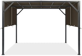 Metalen terraspergola Santorini 3 x 4m bruin Garden Point