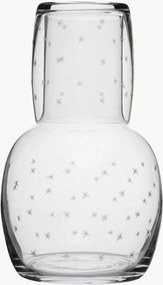 Mondgeblazen kristallen karaf Stars met tumbler