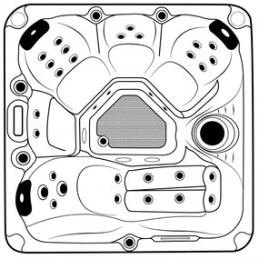 Badstuber Palma outdoor whirlpool 5-persoons wit