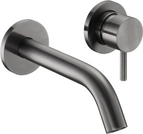 Saqu Eurotrend 2-gats inbouw wastafelmengkraan inclusief inbouwdeel gunmetal