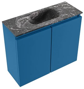 Mondiaz Ture DLux toiletmeubel 60cm jeans met wastafel lava midden zonder kraangat