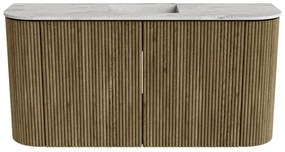 Mondiaz Joya DLux 85cm toiletmeubel ronding links/rechts dusk met wastafel faye midden zonder kraangat glace