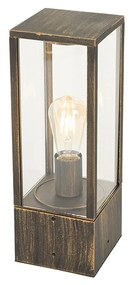 Vintage staande buitenlamp antiek goud 40 cm IP44 - Charlois