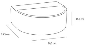 Differnz Demi fonteinset 30x25.5x11.5cm wit